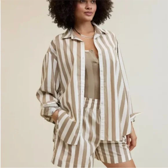 AERIE - Striped Button Down - Picture 1 of 5